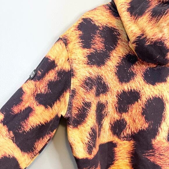 Well Known Studios Men's The Bond Street Black Cheetah Hoodie Jacket Size XL - Picture 6 of 10
